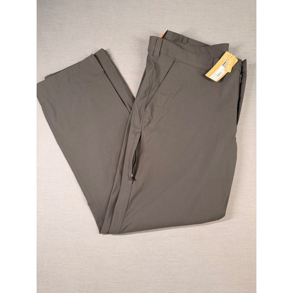 Eddie Bauer Mens Gray Horizon Guide Chino Pants Classic Fit  UPF 50+  44x34 NEW